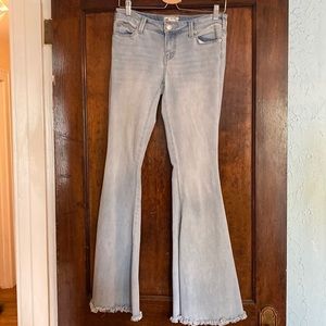 Free People Super Flare Light Wash Jeans 28 short